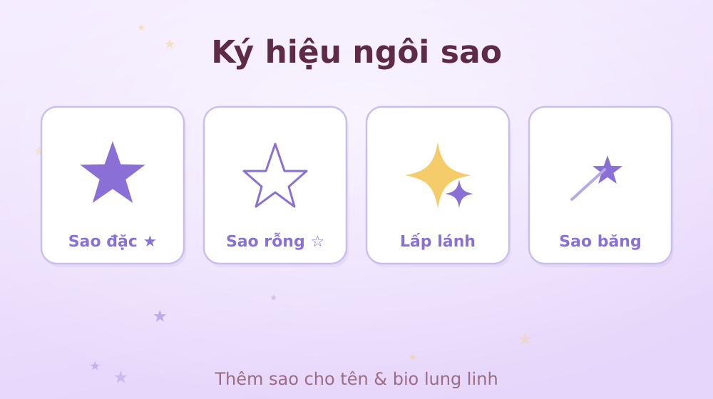 Các ký hiệu ngôi sao