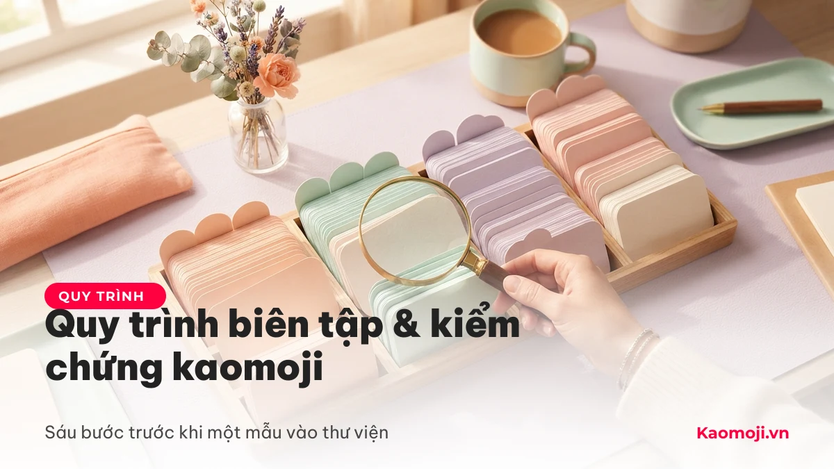 Quy Trình Biên Tập & Kiểm Chứng Kaomoji - Kaomoji.vn